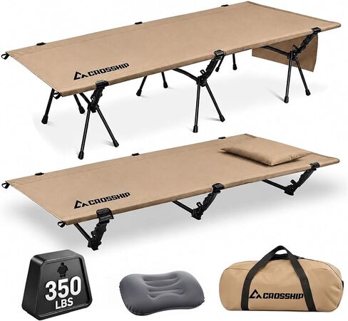 Portable Camping Cot for Adults, Heavy-Duty Folding Cot Bed in Saudi Arabia