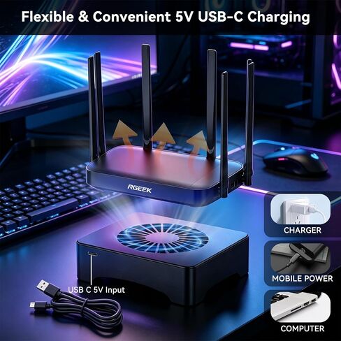 5V USB Computer Fan, Mini PC Cooling Fan, with Adjustable Speed Controller in Saudi Arabia
