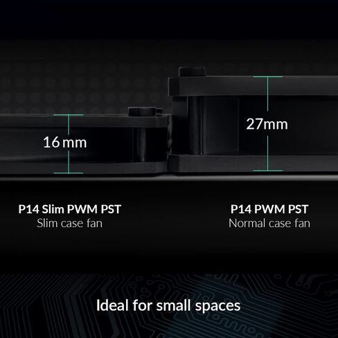ARCTIC P14 Slim PWM PST - PC Fan, 140mm Fan,Pressure-optimised, Quiet Motor in Saudi Arabia