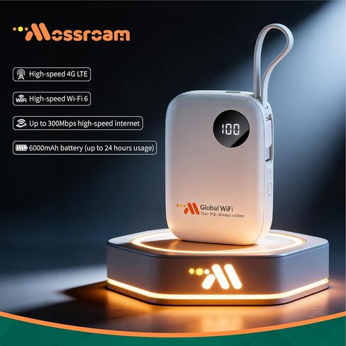 Portable Travel WiFi Router with 1GB Monthly Free Global Data in Saudi Arabia