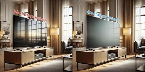 50 inch Anti Glare TV Screen Film with Blue Light Filter, Glare Reducer for TV, Indoor Outdoor Anti Glare Shield in Saudi Arabia