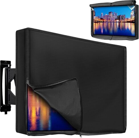 Outdoor TV Cover 52-55 Inch Weatherproof, 600D All Zipper Outside TV Covers in Saudi Arabia