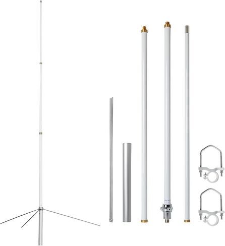 HYS Amateur Dual Band 2m/70cm Base Station Antenna, 5.5/8.5DBi Outdoor Pre-Tuned 144Mhz/430Mhz Heavy-Duty 200W 7.2ft Fiberglass Antenna with UHF-Female(SO239) Connector in Saudi Arabia