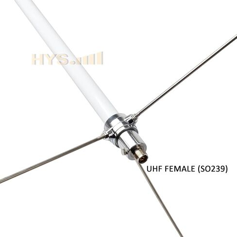 HYS Amateur Dual Band 2m/70cm Base Station Antenna, 5.5/8.5DBi Outdoor Pre-Tuned 144Mhz/430Mhz Heavy-Duty 200W 7.2ft Fiberglass Antenna with UHF-Female(SO239) Connector in Saudi Arabia