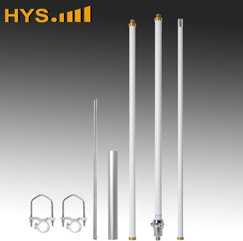 HYS Amateur Dual Band 2m/70cm Base Station Antenna, 5.5/8.5DBi Outdoor Pre-Tuned 144Mhz/430Mhz Heavy-Duty 200W 7.2ft Fiberglass Antenna with UHF-Female(SO239) Connector in Saudi Arabia