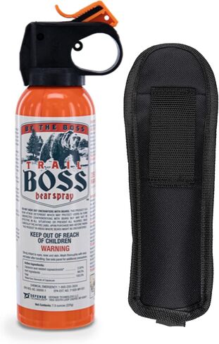 Trail Boss Bear Spray - 35-Foot Range, Maximum Strength 2% Major Capsaicinoids, EPA Registered, 7.9 oz & 13.4 oz Options, Self Defense for Hiking, Camping, Hunting, Fishing, Biking, & Outdoor Safety in Saudi Arabia