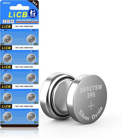 LiCB 40 حزمة بطاريات ساعة بديلة 395 SR927SW 399 AG7، طويلة الأمد ومقاومة للتسرب، بطارية أكسيد الفضة عالية السعة 1.55 فولت للساعة in Kuwait