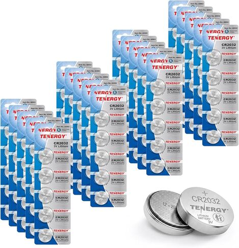 بطاريات Tenergy 3V CR2032، بطارية ليثيوم 2032 على شكل خلية عملة معدنية، متوافقة مع علامات الهواء، ومفتاح FOB، والآلات الحاسبة، وعدادات العملات المعدنية، والساعات، وأجهزة مراقبة معدل ضربات القلب، ومقياس السكر، والمزيد، 10 قطع in Kuwait