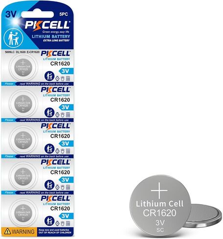 PKCELL 5 حزمة بطارية CR1620 بطارية ليثيوم CR1620 3V in Saudi Arabia