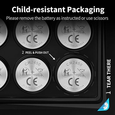 NICEBATT Cr2450 3V Lithium Battery 6 Pack, Long Lasting Power for Key Fob,Door Sensor, Security System and More 2450 Batteries in Saudi Arabia