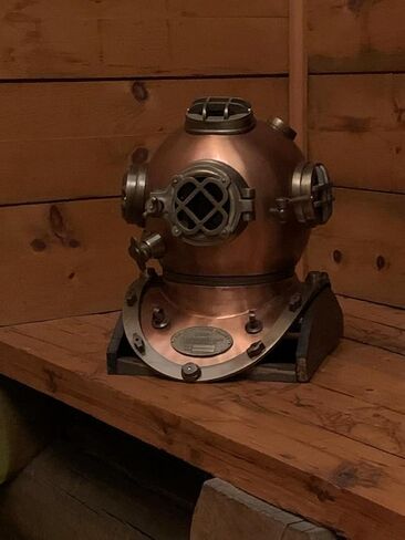 Federal Vintage U.S Navy Mark V Copper Brass Diving Divers Helmet Antique SEA Nautical in Saudi Arabia