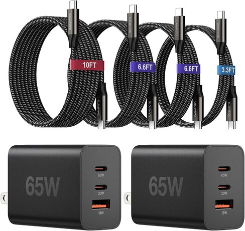 65W Super Fast Charger Type C, 3-Port USB C Fast Charger PPS/PD/QC Block in Saudi Arabia