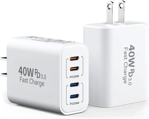 TT&C 40W USB C Charger Block, 2-Pack Type C Wall Plug for iPhone 17, 16, 15 in Saudi Arabia