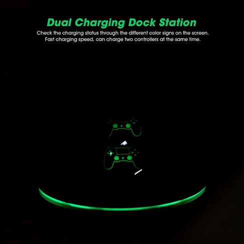 TP4?178 Dual Charging Dock Station for G Controller, Fast Charging Stand & Dock for Gamepad, G Ole Charging Station & Controller in Saudi Arabia