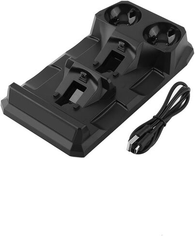 Fast Charging Dock 4 in 1 Dual LED Indicators Organized Design for PS Move P S4 Controller Accessories in Saudi Arabia