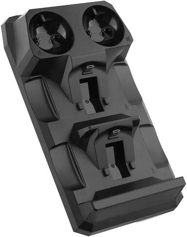 Fast Charging Dock 4 in 1 Dual LED Indicators Organized Design for PS Move P S4 Controller Accessories in Saudi Arabia