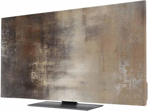 Abstract Paint TV Dust Cover 55 Inch, Brown Gradient Mottled Retro Art Computer Monitor Cover Dustproof Stretchable Indoor TV Screen Protector for LED LCD Universal Monitors in Saudi Arabia
