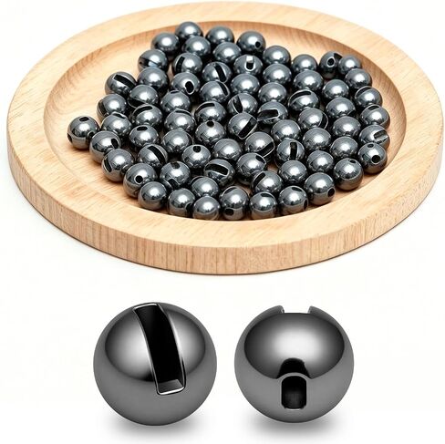 100pcs Slotted Tungsten Fly Tying Beads, 13 Sizes, 5 Colors in Saudi Arabia