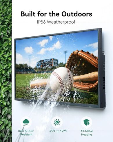 SYLVOX 50" Outdoor TV, 1000 Nits Partial Sun, IP56, Deck Pro 3.0 | 4K UHD, HDR10, Dolby Atmos, Full Metal Housing, Google TV, Voice Assistant, Chromecast Built-in, Built for Patio & Deck in Saudi Arabia