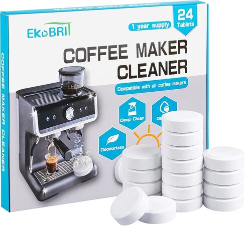 Coffee Machine Cleaner & Descaler Tablets – 24 Count Coffee Maker Cleaning Tablets for Espresso & Drip Machines, Compatible with Keurig, Nespresso, Breville & More in Saudi Arabia