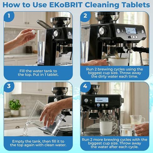 Coffee Machine Cleaner & Descaler Tablets – 24 Count Coffee Maker Cleaning Tablets for Espresso & Drip Machines, Compatible with Keurig, Nespresso, Breville & More in Saudi Arabia