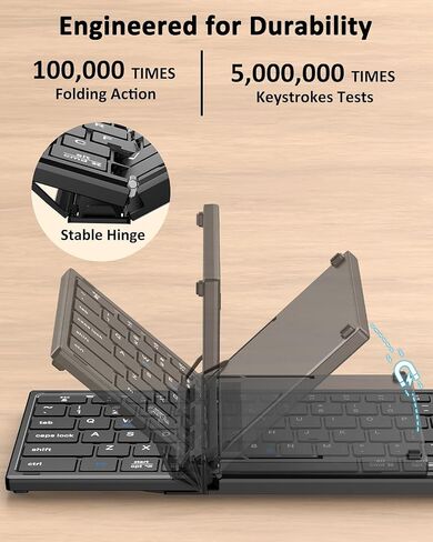 Full-Size Foldable Keyboard and Mouse Combo,2.4G USB,Plug&Play,Lag-Free in Saudi Arabia