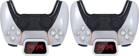 Verbatim PS5 Dual Controller Charging Station for use with PlayStation 5 DualSense Wireless Controllers - Charging Dock LED Indicators Over-Charge Protection 6ft Charging Cable (Pack of 2) in Saudi Arabia