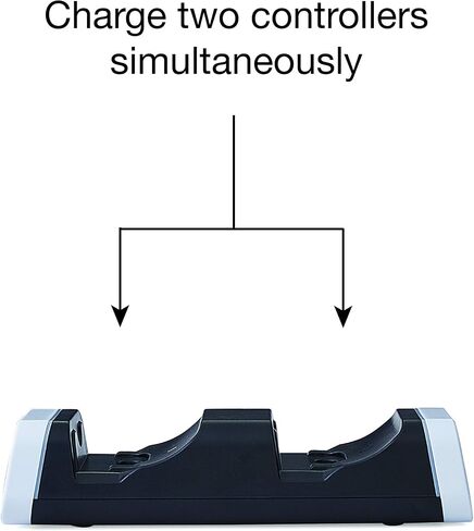Verbatim PS5 Dual Controller Charging Station for use with PlayStation 5 DualSense Wireless Controllers - Charging Dock LED Indicators Over-Charge Protection 6ft Charging Cable (Pack of 2) in Saudi Arabia