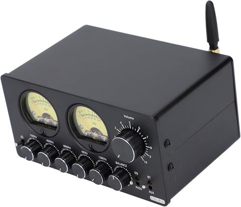 5.0 Equalizer with 5 Band Sound Tuning Vintage VU Meter Aluminum Alloy EQ Preamp for HiFi Music Enhancement Stereo System in Saudi Arabia