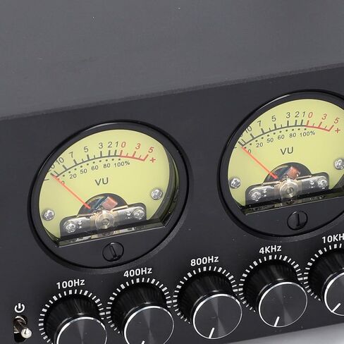 5.0 Equalizer with 5 Band Sound Tuning Vintage VU Meter Aluminum Alloy EQ Preamp for HiFi Music Enhancement Stereo System in Saudi Arabia