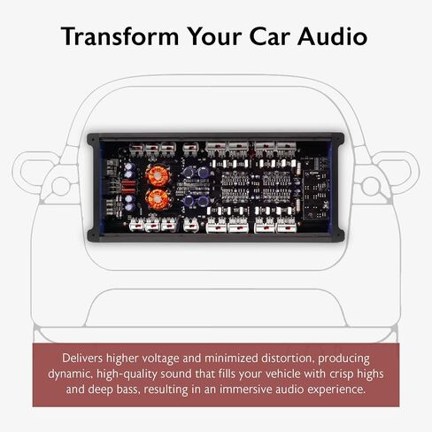 Rockville dB45 3200W 4-Channel 2-Ohm Car Amplifier, High-Speed MOSFET, Adjustable Crossover, LED, Remote Sub Control, Perfect for Car Audio and Subs in Saudi Arabia