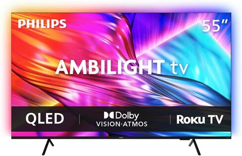 PHILIPS 50 Inch 4K QLED Roku TV, 7985 Series with Ambilight, UHD 2160p, HDR, 120PMR in Kuwait