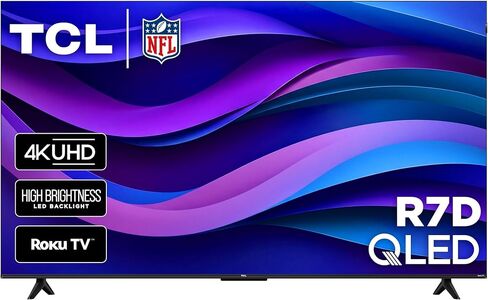 تلفزيون تي سي إل الذكي فئة R7D مقاس 75 بوصة 4K UHD HDR Roku | مسرع الألعاب 120، تصميم كامل بدون حواف | تلفزيون لغرفة المعيشة والمسرح المنزلي (75R7D، 2026) بث مباشر للأخبار والرياضة والأفلام in Saudi Arabia