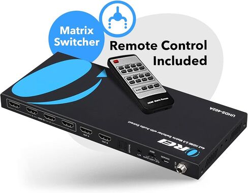 OREI 4x2 HDMI Matrix Switch 4K with Audio Extraction, ARC, EDID, Downscale in Saudi Arabia