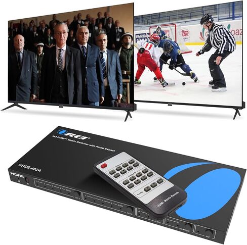 OREI 4x2 HDMI Matrix Switch 4K with Audio Extraction, ARC, EDID, Downscale in Saudi Arabia