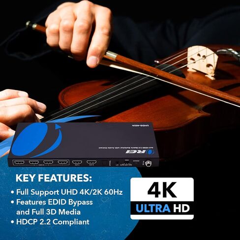 OREI 4x2 HDMI Matrix Switch 4K with Audio Extraction, ARC, EDID, Downscale in Saudi Arabia