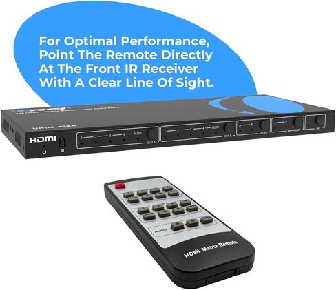 OREI 4x2 HDMI Matrix Switch 4K with Audio Extraction, ARC, EDID, Downscale in Saudi Arabia