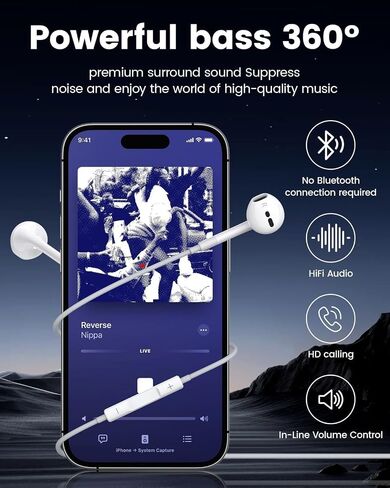 USB C Wired Headphones [2-Pack] with Microphone – HiFi Earbuds Stereo, Nosie Reduction, Audio, Earphones Compatible with iPhone 17/16/15, Samsung Galaxy S26/S25/S24/S23, Google Pixel, iPad, MacBook in Saudi Arabia