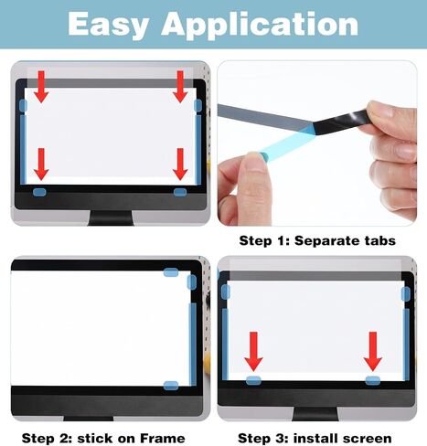 20 قطعة شريط مطاطي أسود لاستبدال شاشة LED للكمبيوتر المحمول، أشرطة لاصقة لإصلاح شاشة LCD للهواتف المحمولة والأجهزة اللوحية (0.75 × 3.15 بوصة) in Saudi Arabia
