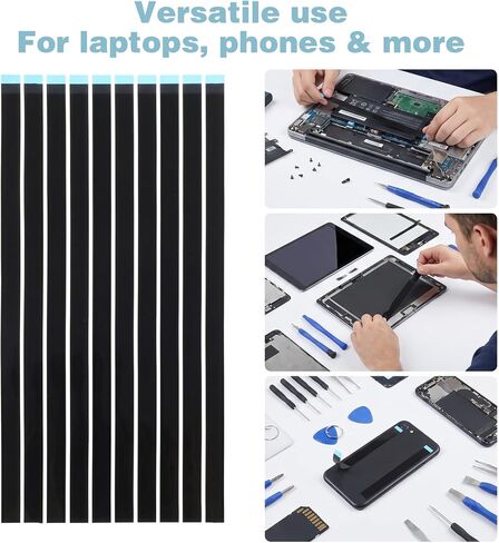 20 قطعة شريط مطاطي أسود لاستبدال شاشة LED للكمبيوتر المحمول، أشرطة لاصقة لإصلاح شاشة LCD للهواتف المحمولة والأجهزة اللوحية (0.75 × 3.15 بوصة) in Saudi Arabia
