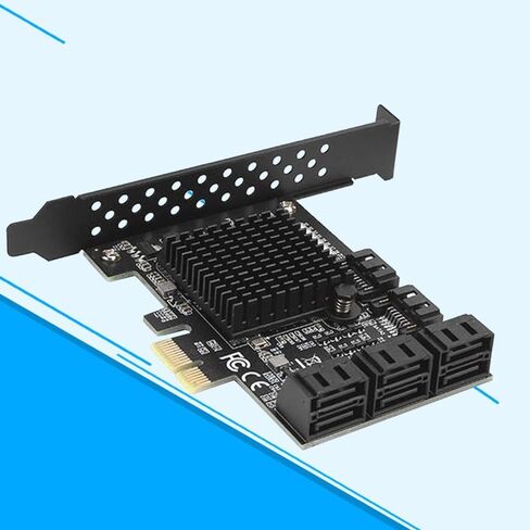PCI-E PCI Express to SATA3.0 8-Port SATA III Expansion Controller Adapter Card in Saudi Arabia