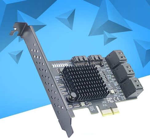 PCI-E PCI Express to SATA3.0 8-Port SATA III Expansion Controller Adapter Card in Saudi Arabia