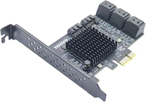 PCI-E PCI Express to SATA3.0 8-Port SATA III Expansion Controller Adapter Card in Saudi Arabia