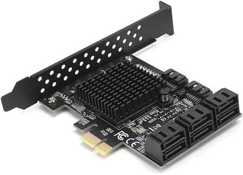 PCI-E PCI Express to SATA3.0 8-Port SATA III Expansion Controller Adapter Card in Saudi Arabia