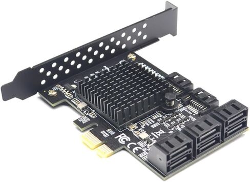 PCI-E PCI Express to SATA3.0 8-Port SATA III Expansion Controller Adapter Card in Saudi Arabia