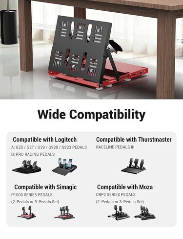 مجموعة دواسات مقلوبة من Sim Racing، مجموعة دعامات مقلوبة لدواسة السباق عالية التحمل متوافقة مع Logitech G PRO/G920/G923/G29/G27/G25، Thrustmaster RACELINE PEDALS III، سلسلة Simagic P1000 وMoza CRP in Saudi Arabia