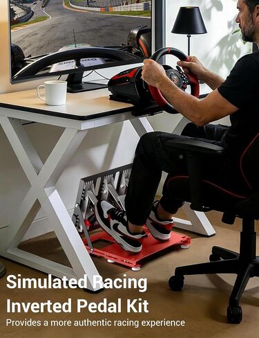 مجموعة دواسات مقلوبة من Sim Racing، مجموعة دعامات مقلوبة لدواسة السباق عالية التحمل متوافقة مع Logitech G PRO/G920/G923/G29/G27/G25، Thrustmaster RACELINE PEDALS III، سلسلة Simagic P1000 وMoza CRP in Saudi Arabia