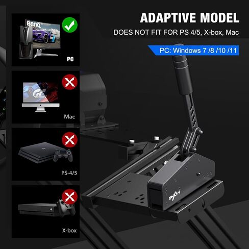 PXN HB S Sim Racing Handbrake,USB Handbrake, Compatible with Windows PC | Alloy Build, 16-Bit Linear Sensor, Adjustable Force & Stroke, Dual-Directional Lever, Spring & Damping, Desk Clamp in Saudi Arabia