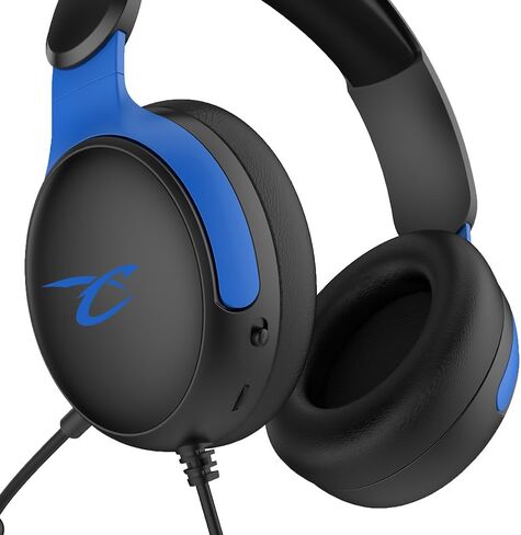 Subsonic - سماعة ألعاب Astra لجهاز PS5 PS4 PC Xbox، سماعة رأس مع مكبرات صوت 40 مم، ميكروفون قابل للإمالة، تحكم مدمج في مستوى الصوت وزر كتم الصوت - أسود وأزرق in Saudi Arabia
