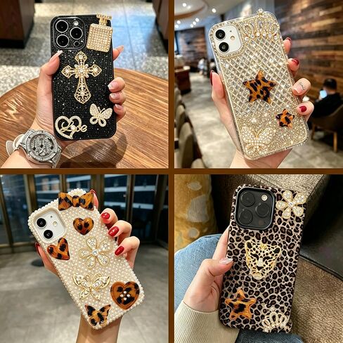Leopard Print Junk Phone Case Charms Kit,DIY Phones Decor Junk Case Kit in Saudi Arabia